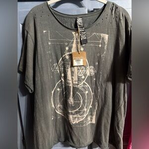 Magnolia Pearl Gray & Cream Cotton Jersey Metaphysical Tee